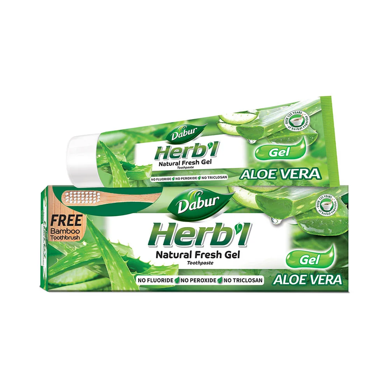 Pasta Dental Herb'l Aloe Vera Gel + Cepillo de Dientes 150gr