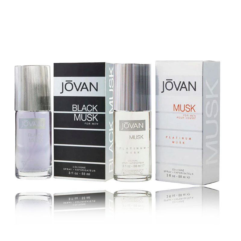 Set Jovan Musk Platinum EDC 88ml + Black For Men EDC 88ml