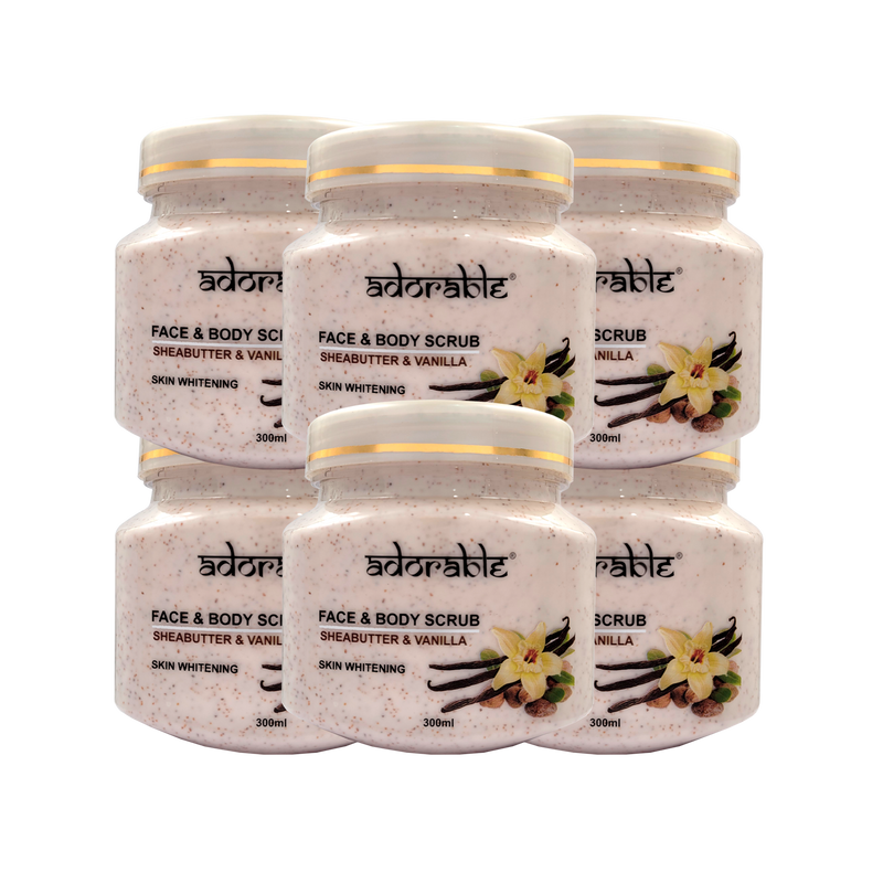 Pack 6 Uds Exfoliante Cuerpo Y Rostro Karité-Vainilla 300 Ml
