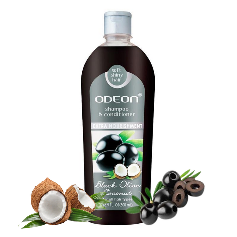 Shampoo y Acondicionador Odeon - Oliva Negro-Coco 500 ml