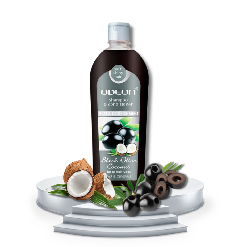Shampoo y Acondicionador Odeon - Oliva Negro-Coco 500 ml
