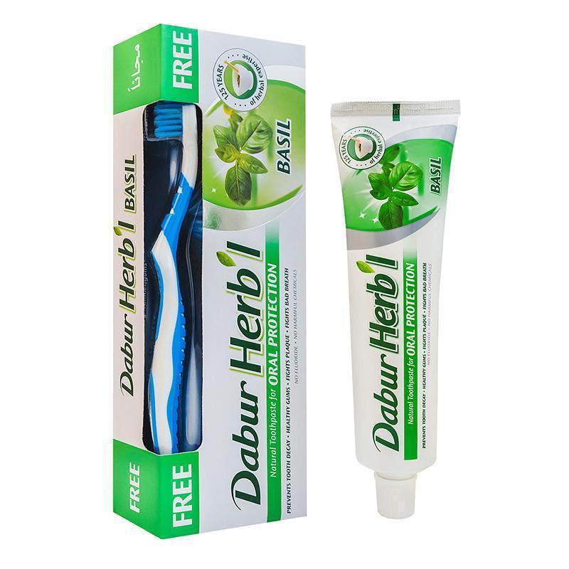 Pasta Dental Herb'l Albahaca + Cepillo de Dientes 150gr