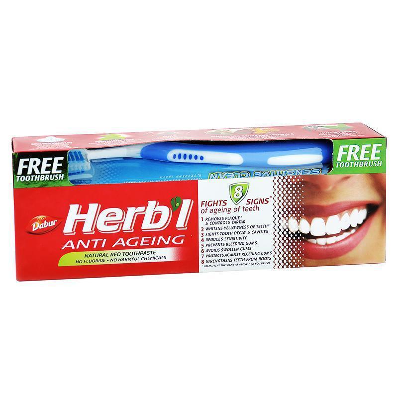 Pasta Dental Herb'l Anti Envejecimiento + Cepillo de Dientes 150gr