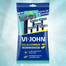 Vi-John Maquina De Afeitar Desechable Aloe Vera X 5 Triple Hojilla