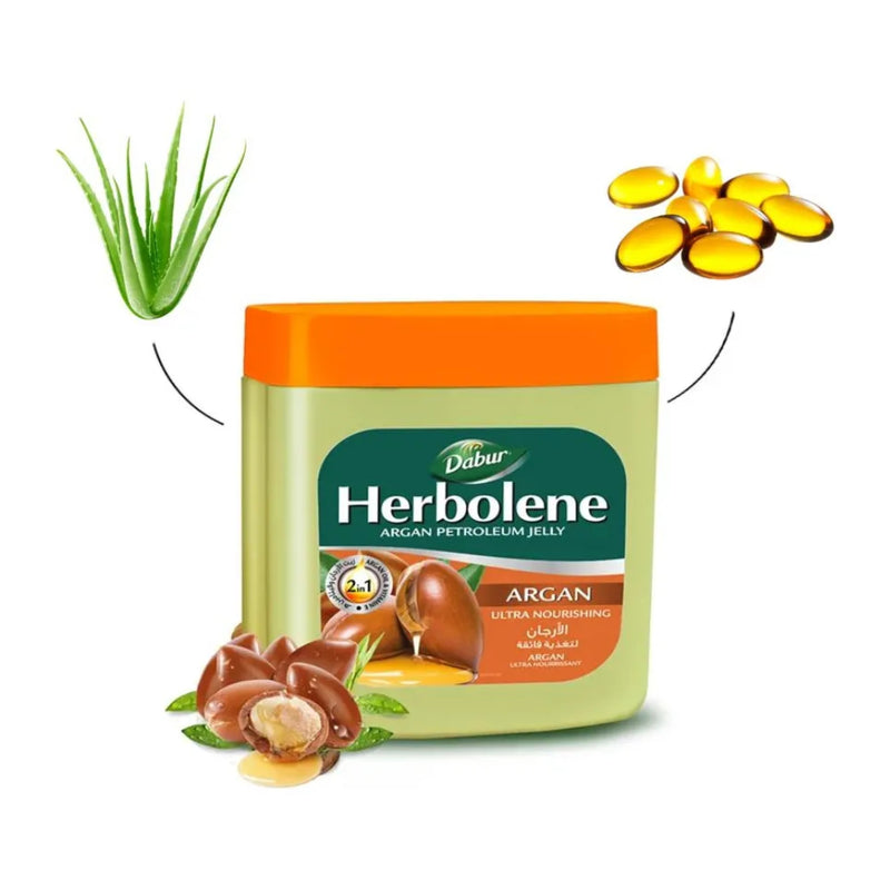 Herbolene - Vaselina 2 en 1 Aceite de Argán & Vitamina E 225 ml