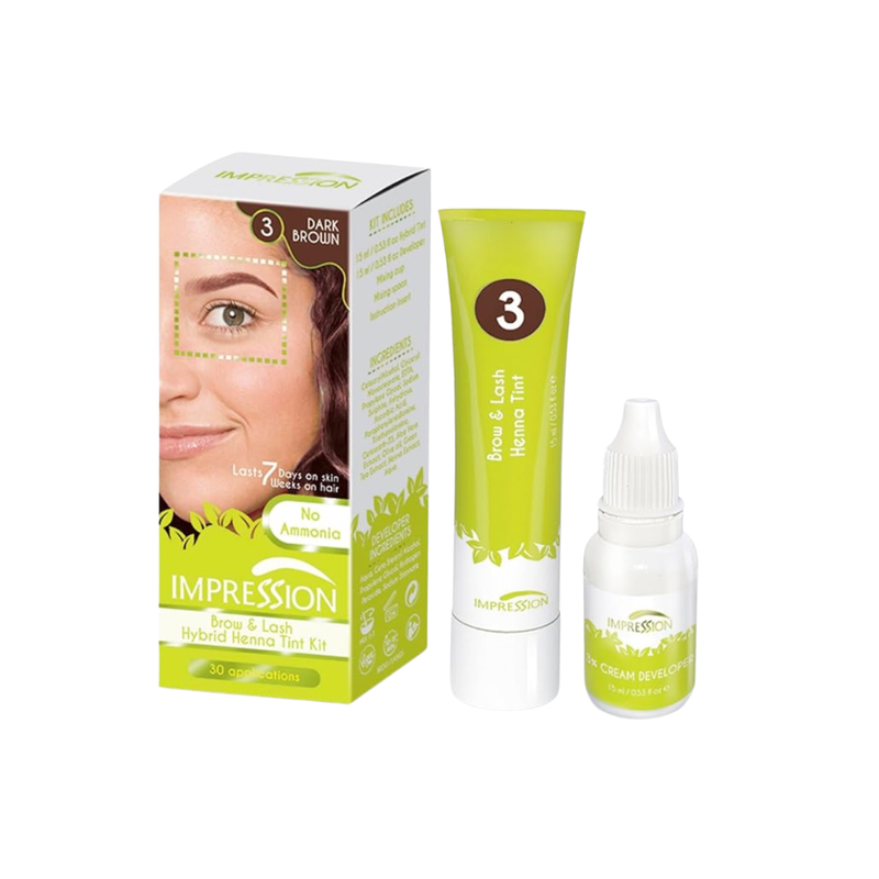 Impression Tintura Cejas y Pestañas Castaño Oscuro 15 gr