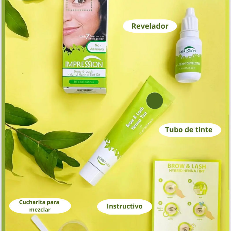 Impression Kit Hair Tintura Cejas y Pestañas Ceniza 15ml
