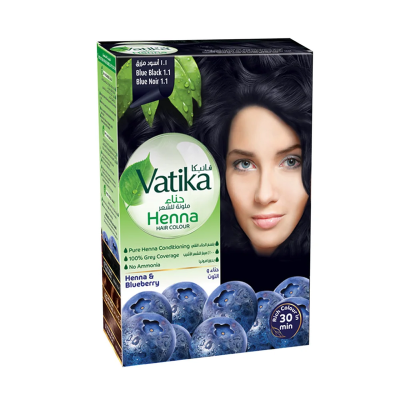 Vatika Henna Negro Azulado 10 gr 6 sachets