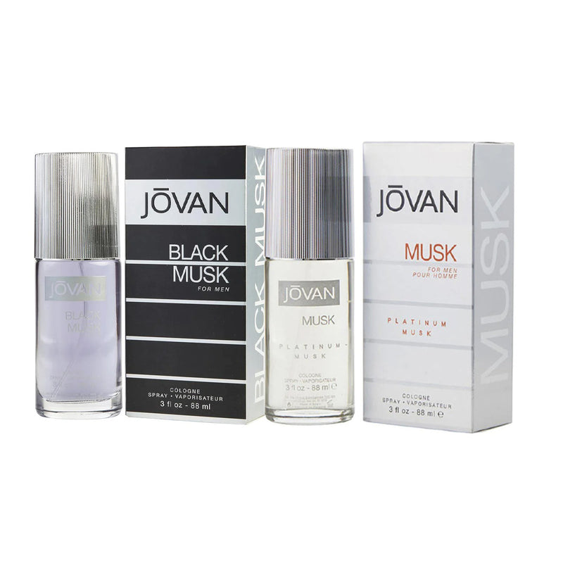 Set Jovan Musk Platinum EDC 88ml + Black For Men EDC 88ml