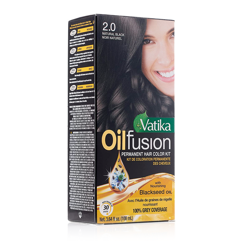 Vatika Tintura Oil Fusión Negro Natural (2.0)